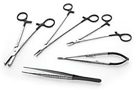 Pilling surgical clamps and forceps instrument set